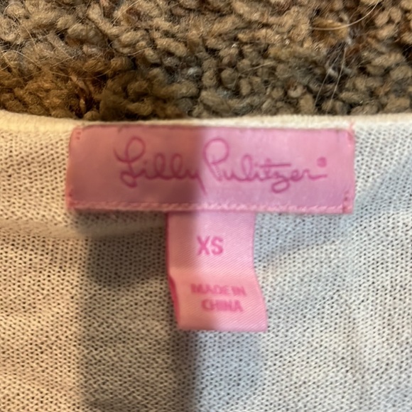 White long sleeve raddled lily pulitzer top - Picture 2 of 4